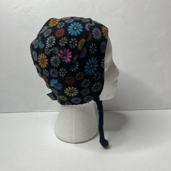 Turtle Fur Floral Fleece Beanie Winter Hat Kids Size 2-7 Years - Picture 1 of 10
